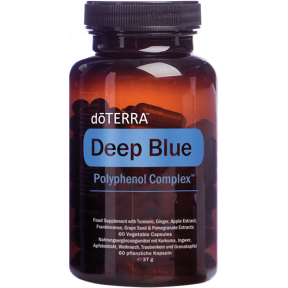 Balenie doplnku stravy Deep Blue Polyphenol Complex™ od doTERRA na bielom pozadí