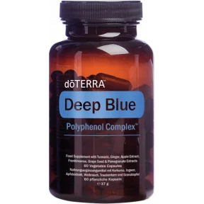 Balenie doplnku stravy Deep Blue Polyphenol Complex™ od doTERRA na bielom pozadí