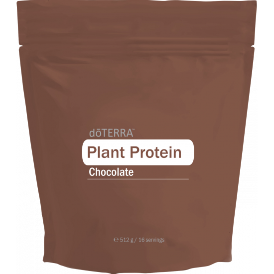 Plant Protein - Chocolate od doTERRA na bielom pozadí