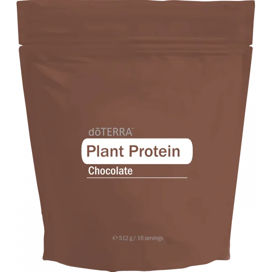 Plant Protein - Chocolate od doTERRA na bielom pozadí