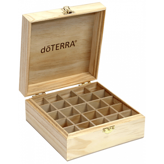 Wooden Box with Logo doTERRA drevená krabička Wooden Box with Logo od doTERRA na esenciálne oleje