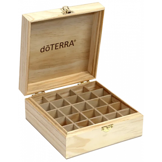 Wooden Box with Logo od doTERRA na esenciálne oleje